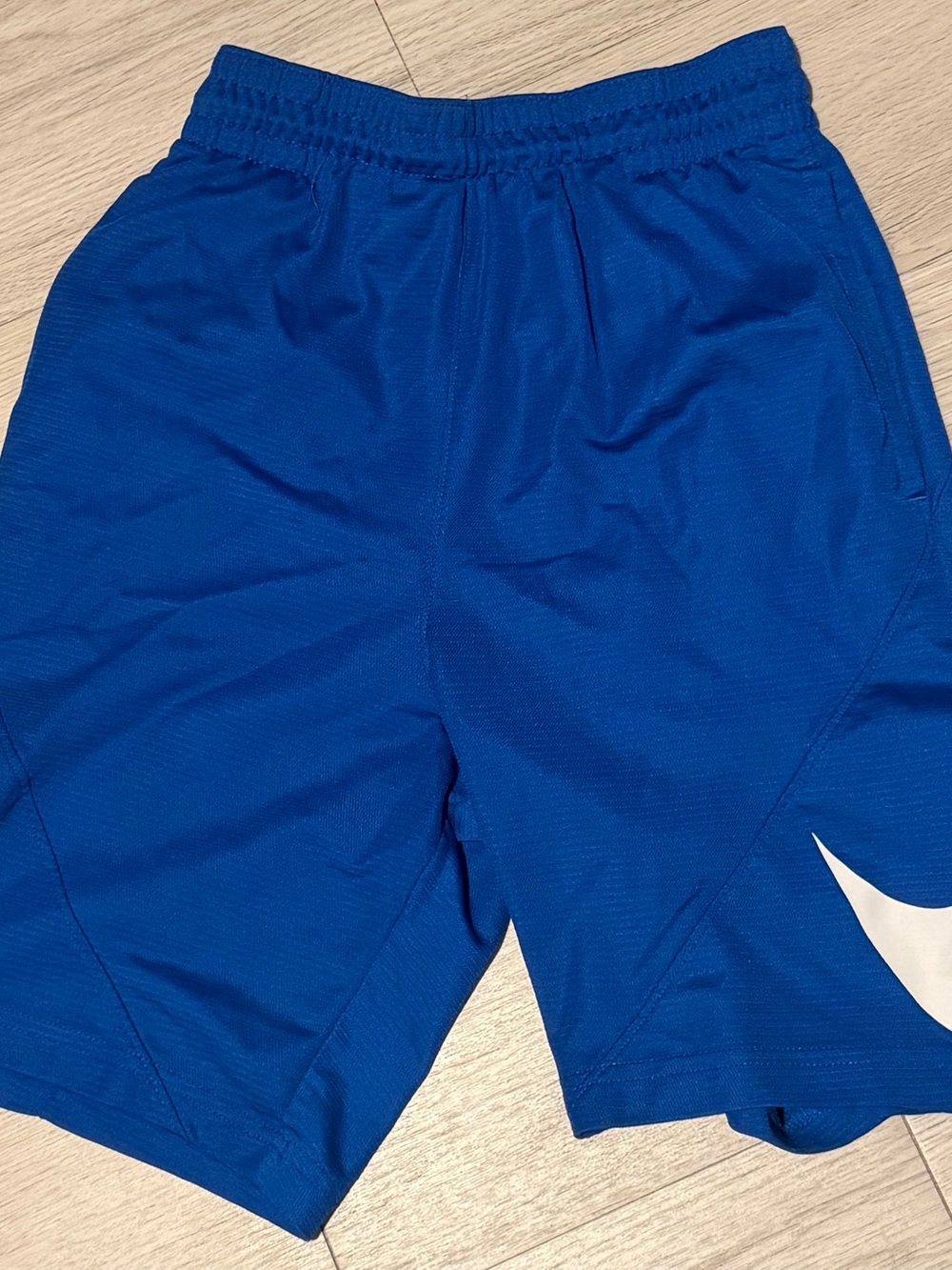 Nike Royal Blue Athletic Shorts with White Swoosh